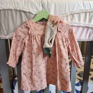 Baby boden reindeer dress 6-12 months